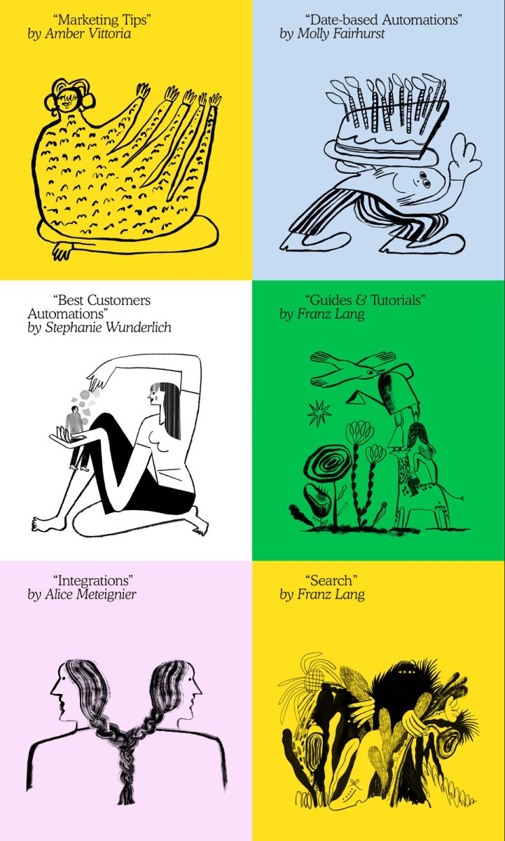 Ink-line illustration grid